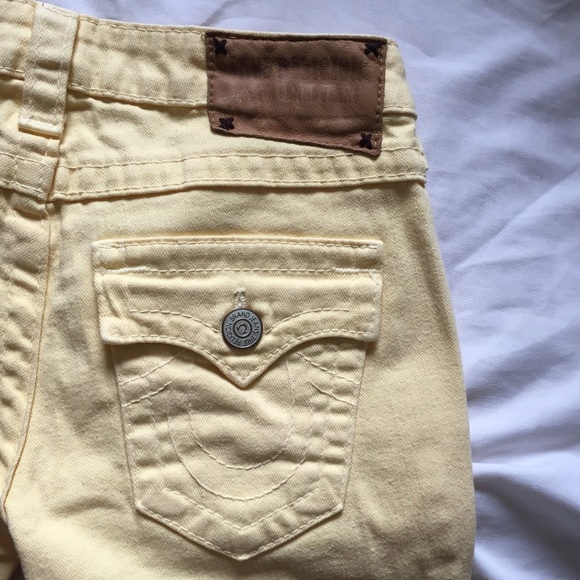 True Religion Denim - TRUE RELIGION RARE 60's Inspo Groovy Yellow Jeans